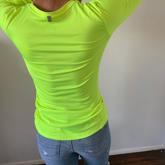 Nike Tops | Nike Drifit Running Top Long Sleeve Neon Yellow | Poshmark